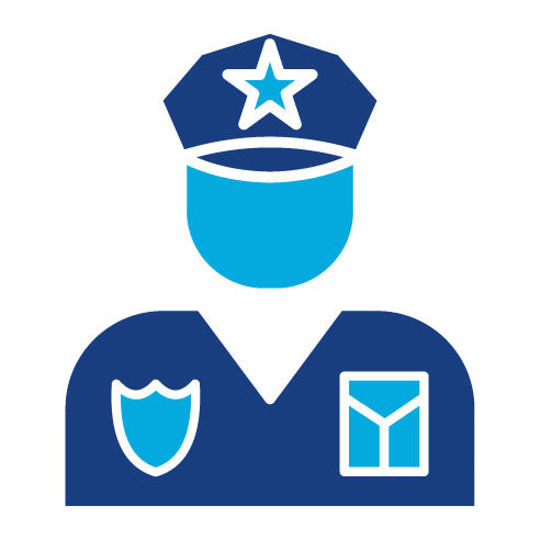 Two Color Policeman Glyph Icon