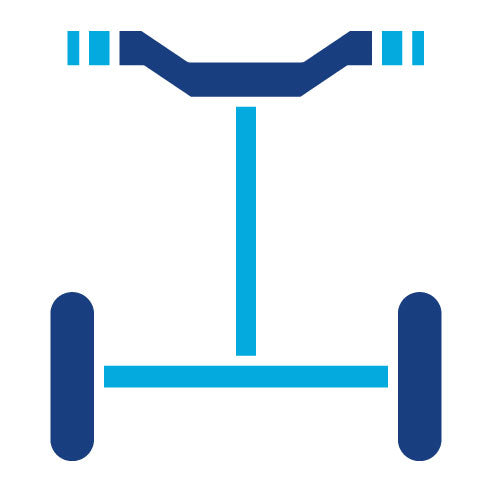 Two Color Police Segway Glyph Icon