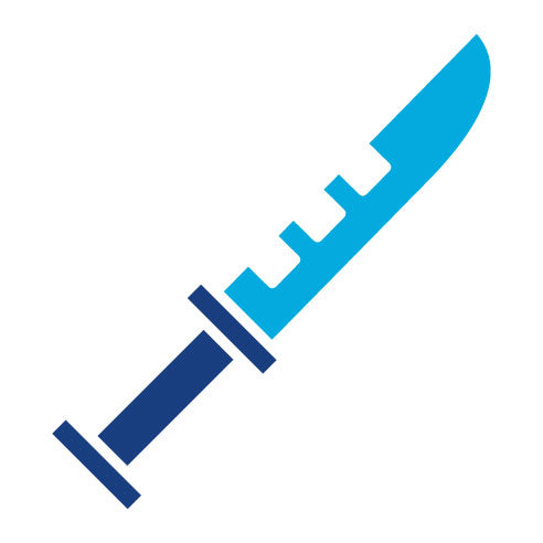 Two Color Knife Glyph Icon