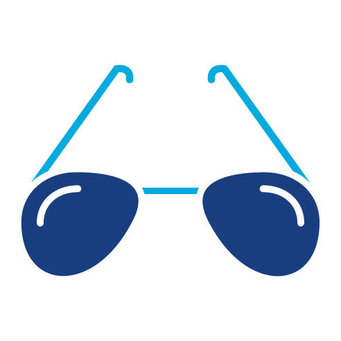 Two Color Sunglasses Glyph Icon