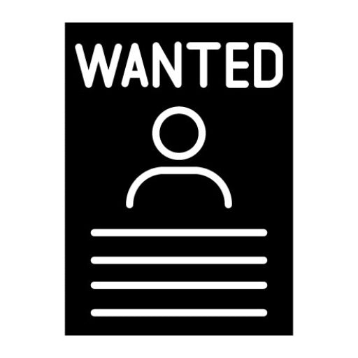 Wanted Glyph Icon