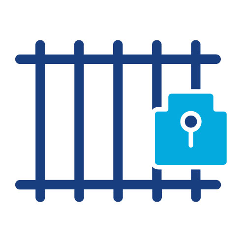 Two Color Jail Glyph Icon