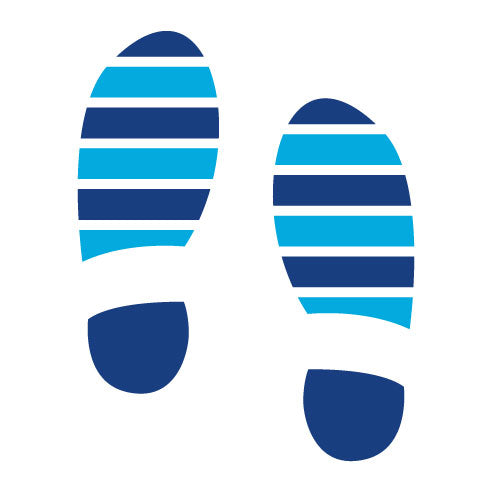 Two Color Footprint Glyph Icon