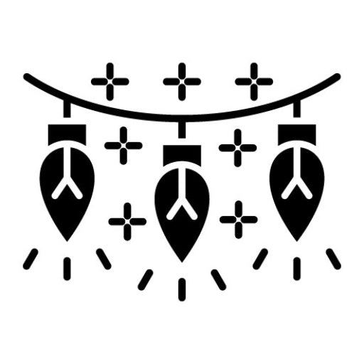 Winter Lights Glyph Icon