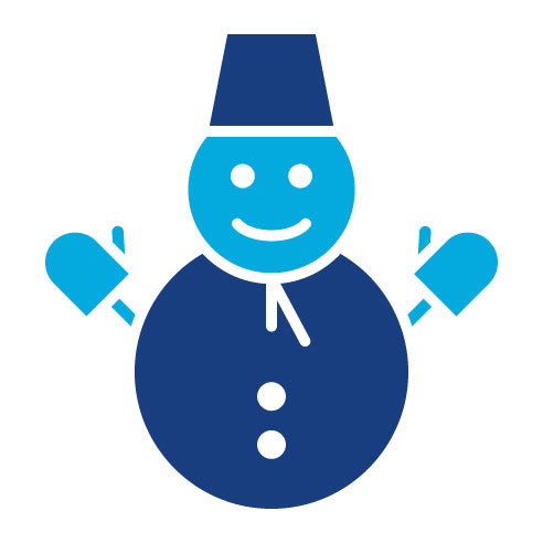 Two Color Snowman Glyph Icon