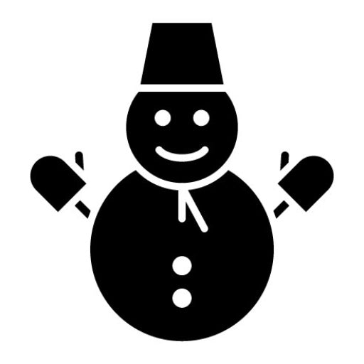 Snowman Glyph Icon | Winter