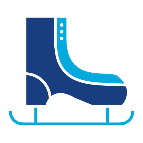 Two Color Ice Skate Glyph Icon