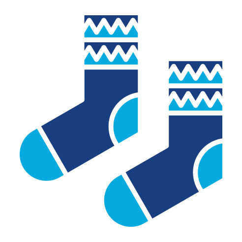 Two Color Socks Glyph Icon