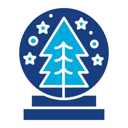 Two Color Snow Globe Glyph Icon