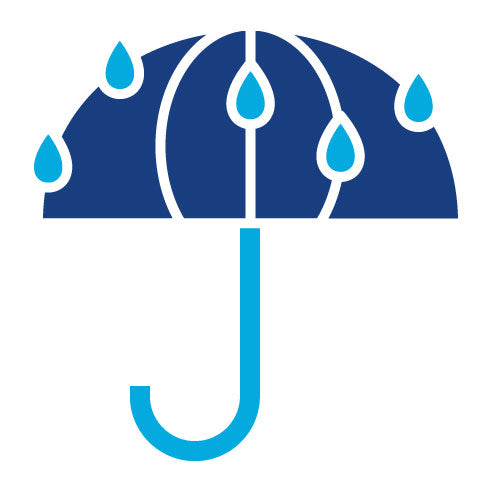 Two Color Winter Umbrella Glyph Icon