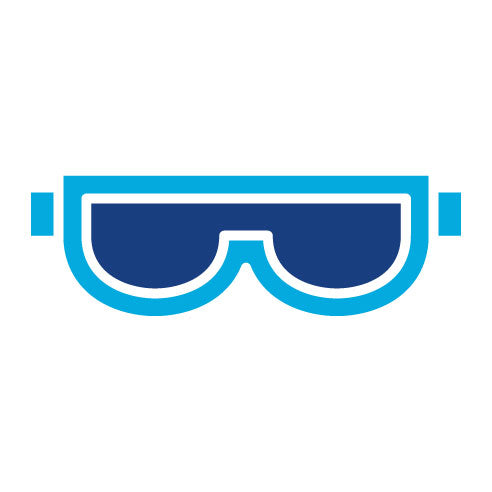 Two Color Ski Goggles Glyph Icon