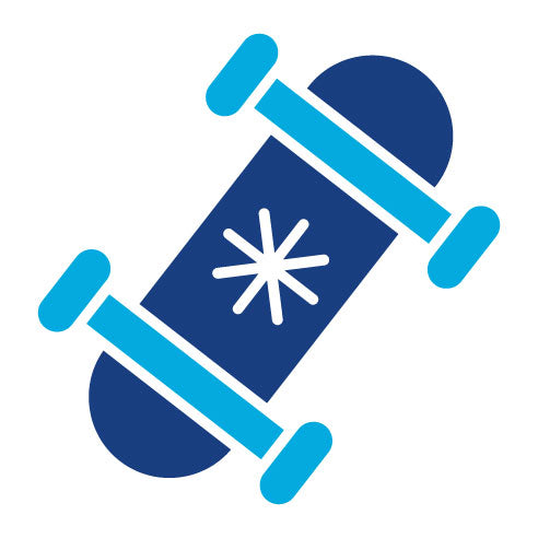 Two Color Snowboard Glyph Icon