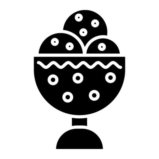 Icecream Bowl Glyph Icon