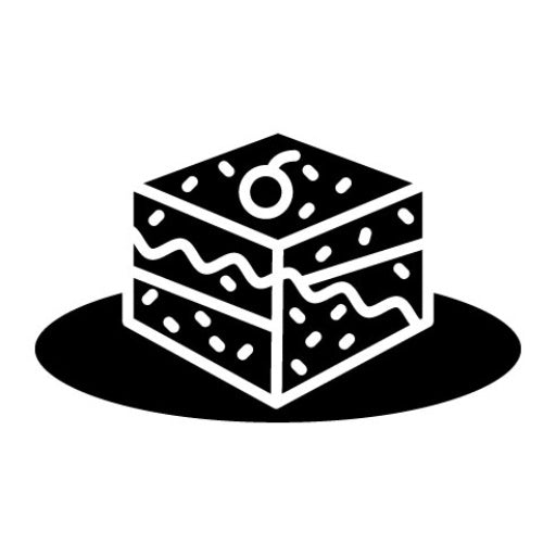 Tiramisu Glyph Icon | Sweets and Candies