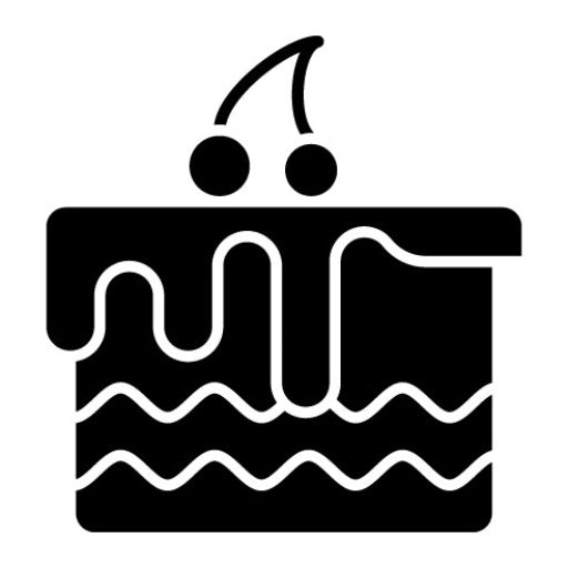 Chocolate Cake Glyph Icon