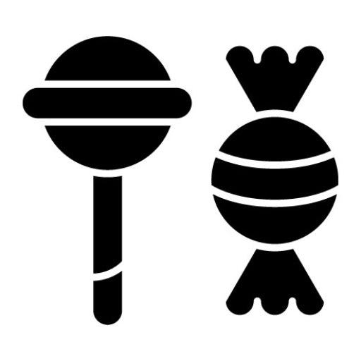 Candies Glyph Icon | Sweets and Candies
