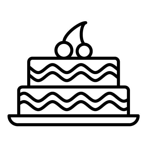 Two Layered Cake Icon | Sweets and Candies