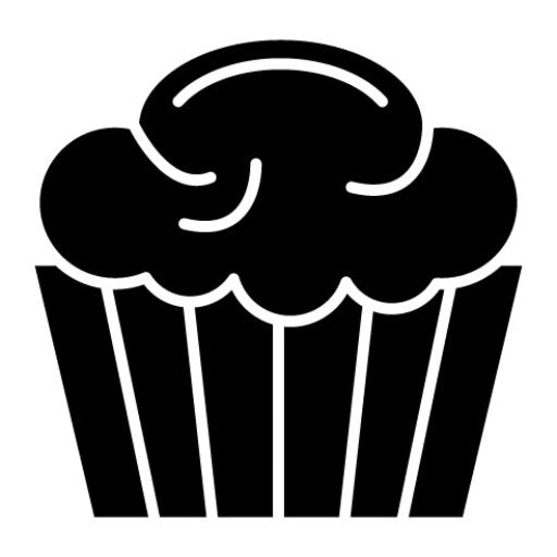 Muffin Glyph Icon | Sweets and Candies