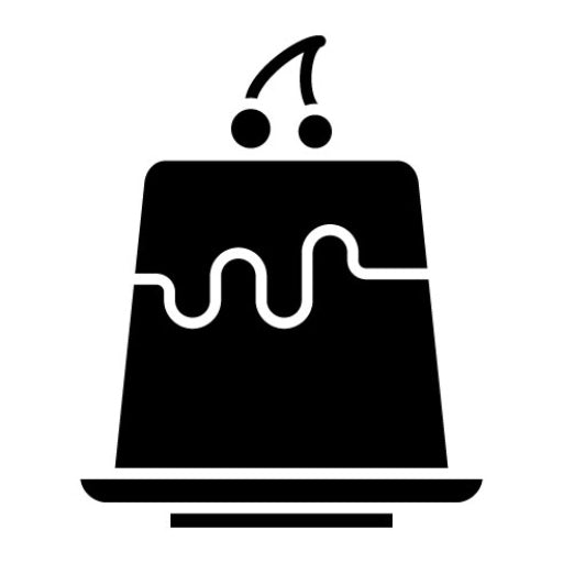 Pudding Glyph Icon | Sweets and Candies