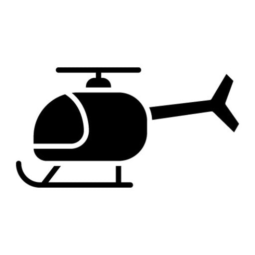 Helicopter Glyph Icon | Transport