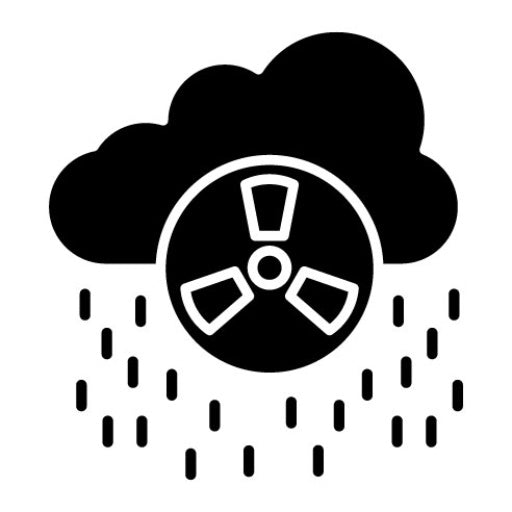 Acid Rain Glyph Icon