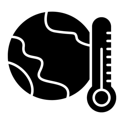 Global Warming Glyph Icon | Natural Disaster
