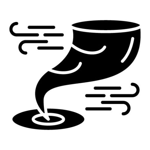 Dust Storm Glyph Icon
