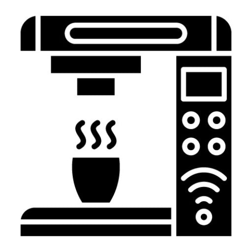 Smart Coffee Machine Glyph Icon