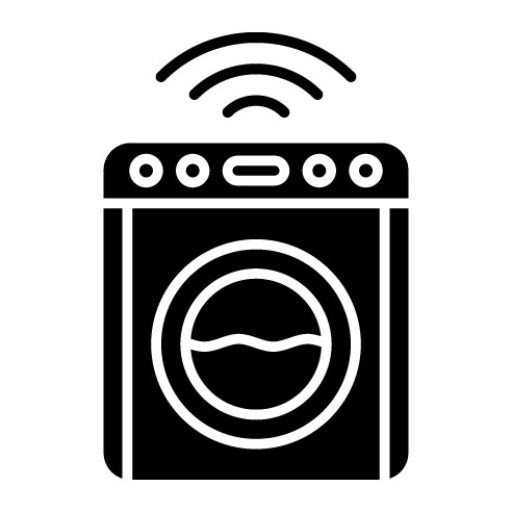Smart Washing Machine Glyph Icon