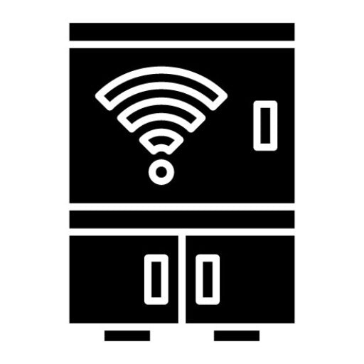Smart Refrigerator Glyph Icon