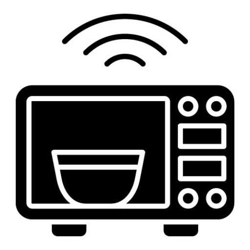 Smart Microwave Glyph Icon