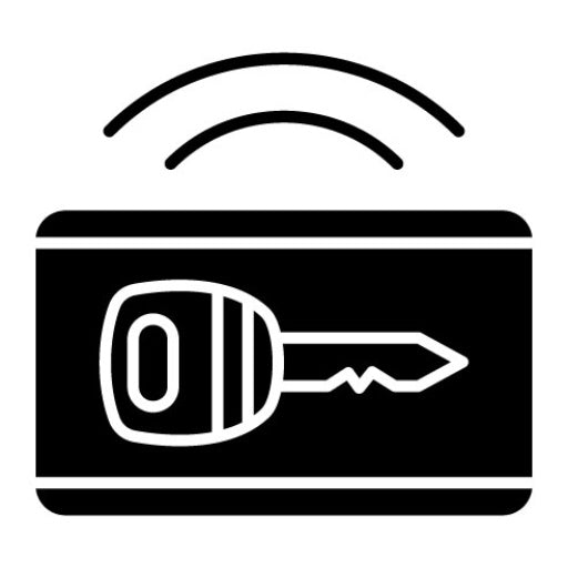 Smart Keycard Glyph Icon