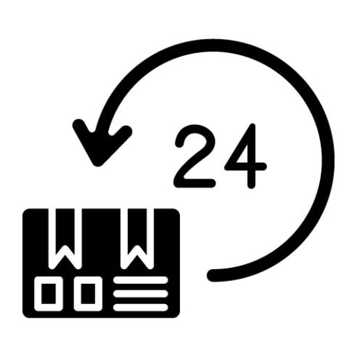 24 Hours Delivery Glyph Icon