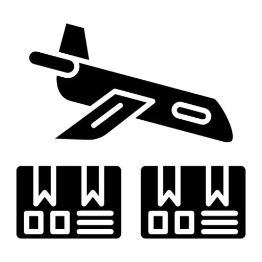 Airplane Delivery Glyph Icon