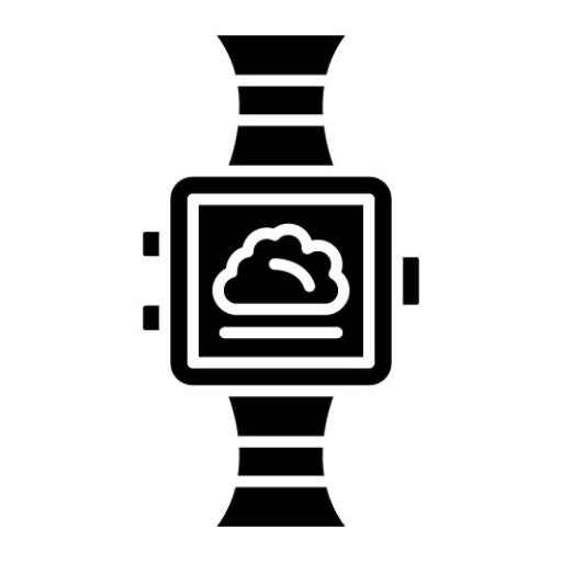 Weather Smartwatch Glyph Icon