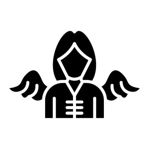 Angel Glyph Icon