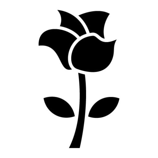 Rose Glyph Icon | Funeral