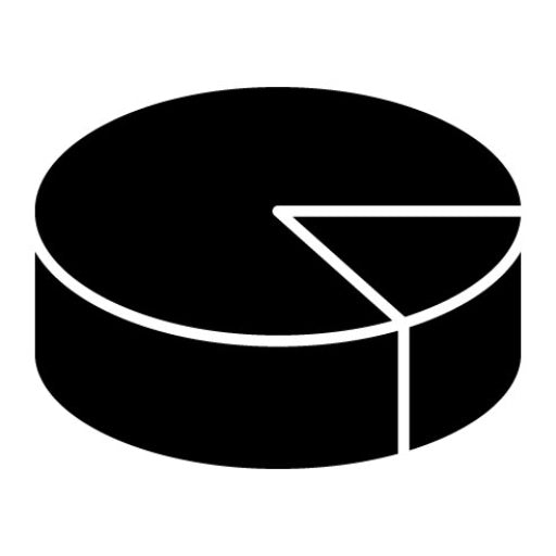 3D Pie Chart Glyph Icon