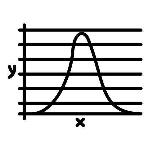 Bell Curve on Graph Icon