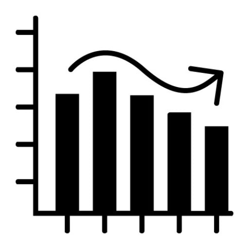Bell Shaped Graph Glyph Icon | Infographics