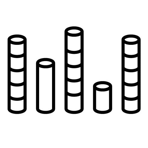 Cylindrical Bars Icon