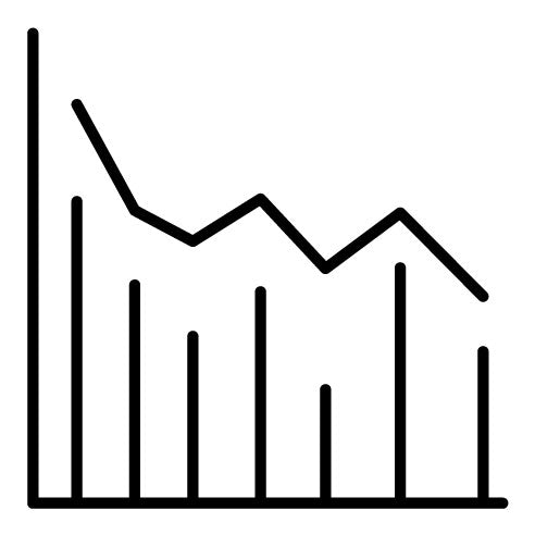 Declining Line Graph Icon