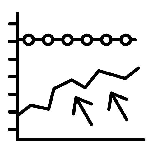 Multiple Trend Chart Icon