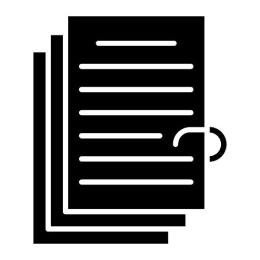 Attached File Glyph Icon