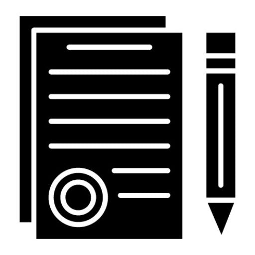 Contract Glyph Icon | Communications