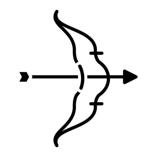 Bow Arrow Glyph Icon