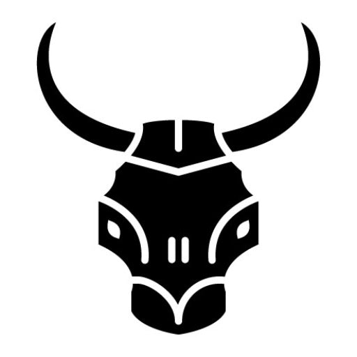 Bull Skull Glyph Icon