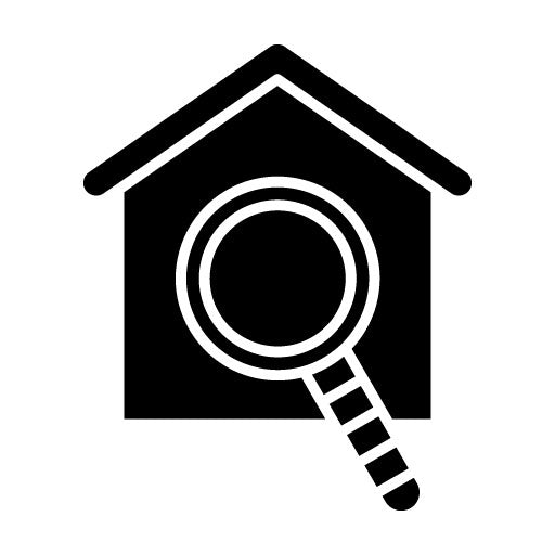 Search House Glyph Icon