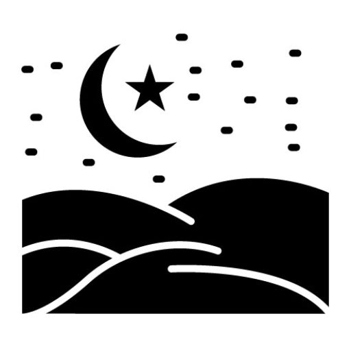 Desert Night Glyph Icon