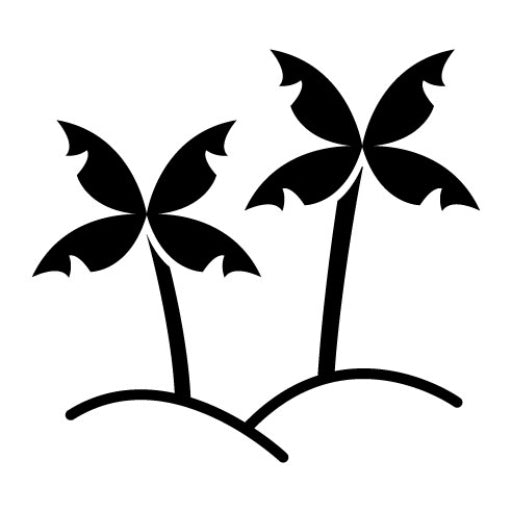 Desert Oasis Glyph Icon